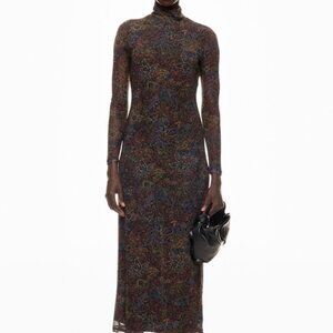 Printed Mesh Dress